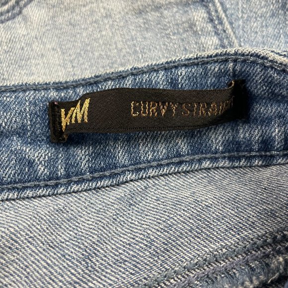 KARDASHIAN PREMIUM DENIM KIM CURVY STRAIGHT LEG RIPPED DISTRESSED JEANS SIZE 8 - Picture 10 of 11